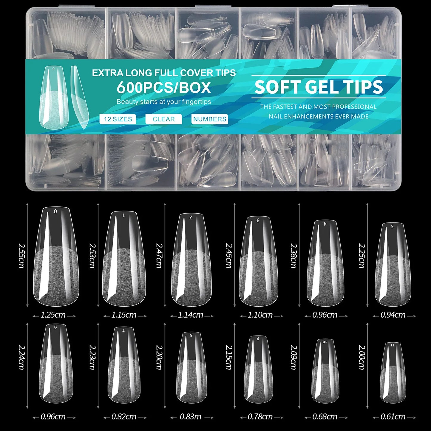 Luxe 600-delige Semi-Frosted Matte Press-On Nagelset - Volledige Dekking Acrylnagels in Ovale Amandelvorm