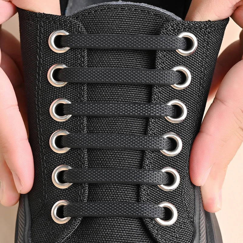 16-delige set van creatieve silicone veters zonder knopen – 12 levendige kleuren van elastische luie veters voor moeiteloze stijl!