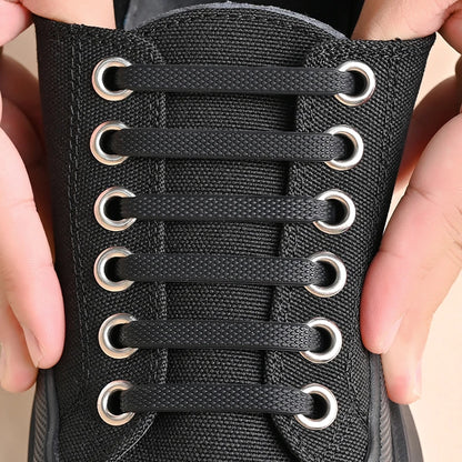 16-delige set van creatieve silicone veters zonder knopen – 12 levendige kleuren van elastische luie veters voor moeiteloze stijl!