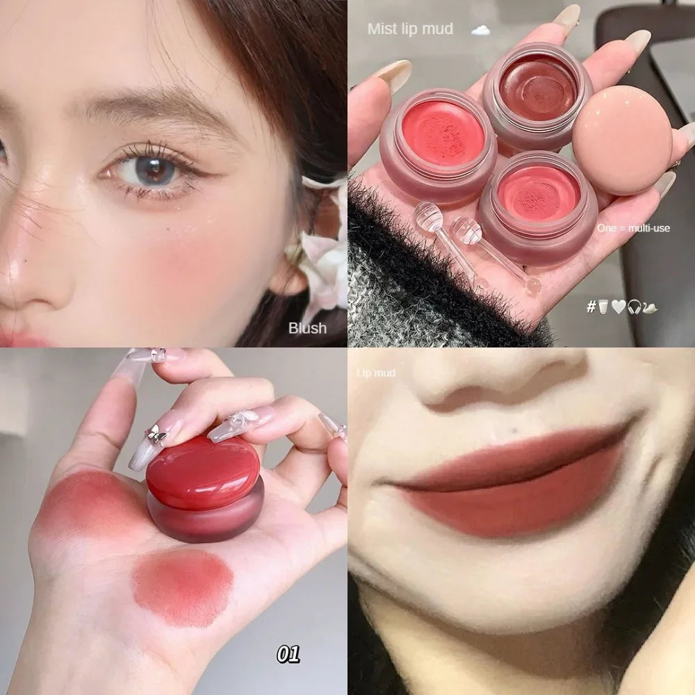 Luxe Matte Lip Mud Blush - Veelzijdige Waterdichte Kleilippenstift voor Indrukwekkende, Langdurige Kleur! Niet-plakkerige Bekergemiddelde Formule in Stralende Rode Tint - Mousse Cosmetics voor Prachtige Lippen!