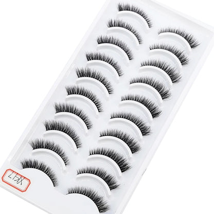Verhoog je uitstraling met 10 paar luxe natuurlijke lange 3D nerts valse wimpers - Perfect voor make-up liefhebbers!