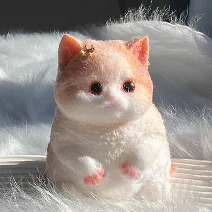 Schattige Jumbo Kitty Kat Taba Siliconen Pluche Speelgoed - Handgemaakte Squeeze Mochi voor Stressverlichting & Ontspanning - Perfect Cadeau voor Kattenliefhebbers!