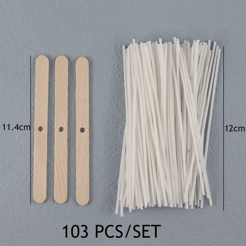 Candle Wick Sets and Kits | Pre-Tabbed Cotton Wicks, Holders and Accessories for Candle Making | Multiple Sizes
