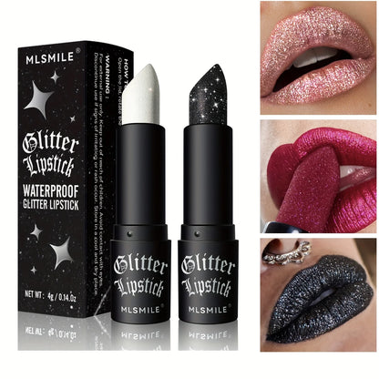 Ongelooflijke 7-Kleur Glitter Lippenstift: Hydraterend, Sprankelende Glans met Niet-Plakkende Formule voor een Gedurfde Metalen Afwerking