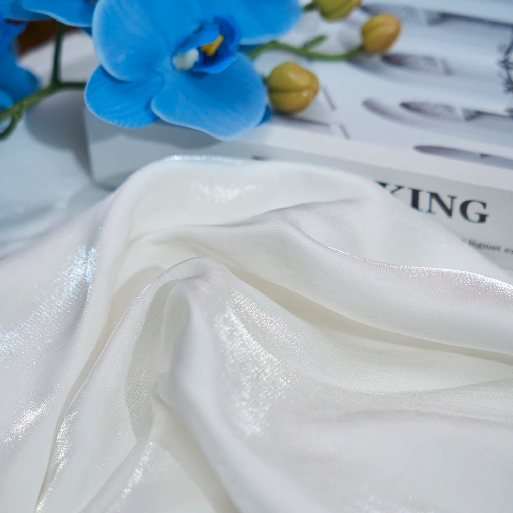 Wine Red Shimmer Fabric 150cm Wide Glazed Silk Look Fabric for Party Dress Sewing DIY Apparel Supplies