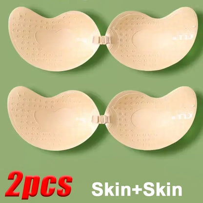 Ultimate Onzichtbare Strapless Hechtdolle Push-Up Beha voor Dames - Naadloze Siliconen Tepelcovers en Bralette Lingerie