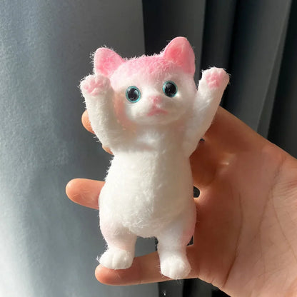Schattige Extra Grote Flocking Kat Stressverlichting Speelgoed - Perfect Sensory Fidget voor Kinderen en Volwassenen! Ideaal voor Angsten en Ontspanning, Knijp je Zorgen Weg!