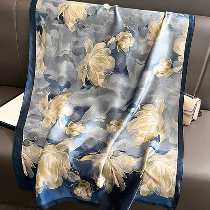 Luxueuze Lente Zijde Sjaal voor Vrouwen - Zachte en Glad Hoofdband Sjaal, Perfect voor Stranddagen (85x180cm)