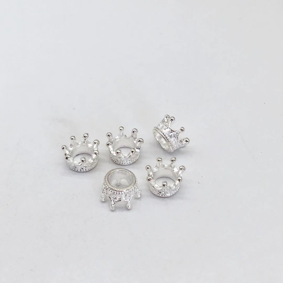 32pcs Crown Charms Set Gold Silver Black Bronze Mini Crown Beads DIY Jewelry Making Earrings Bracelets