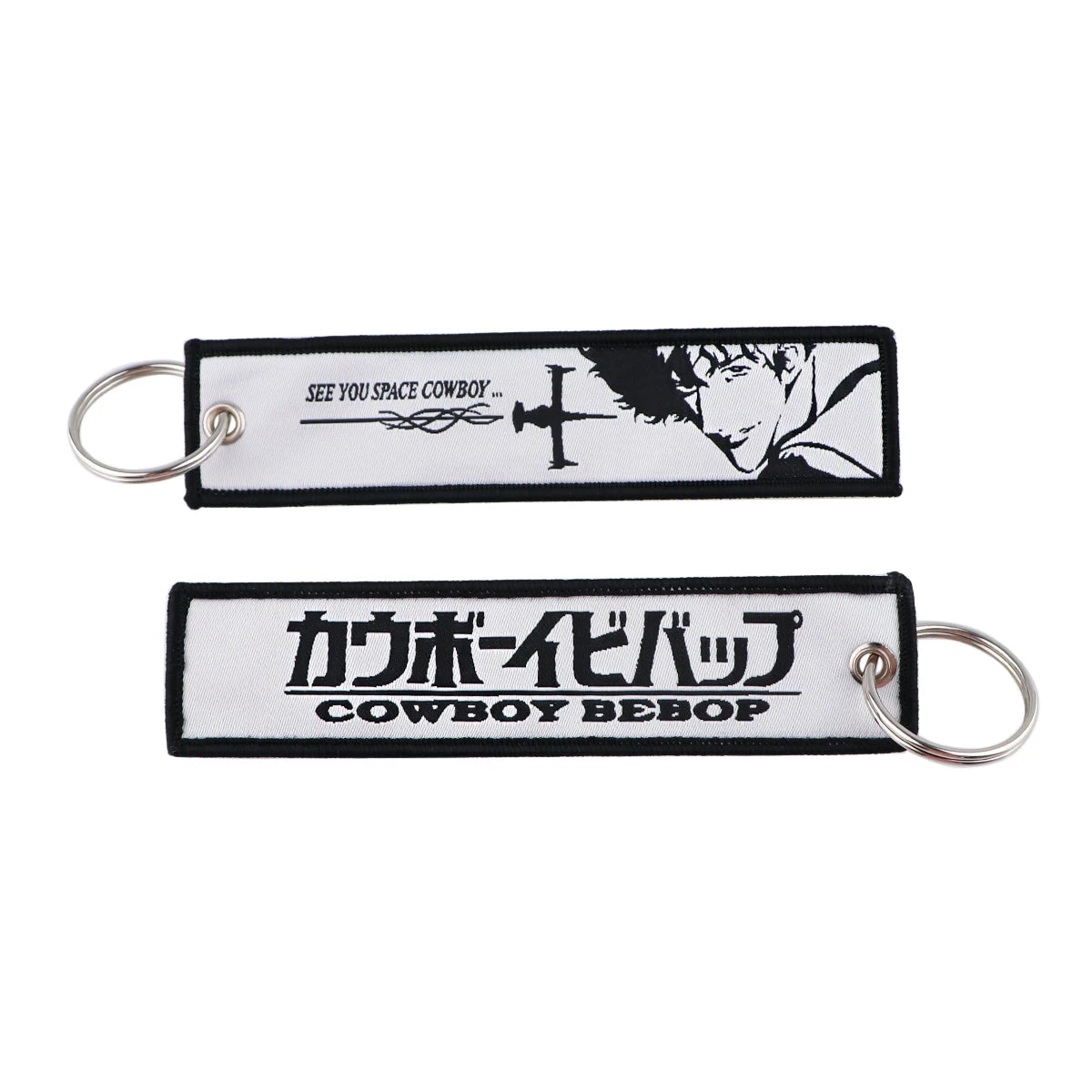 Stijlvolle Japanse Anime Geborduurde Sleutelhangers – Perfecte Sleuteltags voor Motorfietsen, Auto's en Rugzakken – Trendy Sleutelhanger Cadeaus voor Vrienden!