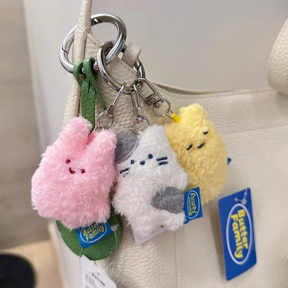 Charmante 7cm Butter Konijn Plush Sleutelhanger - Schattige Anime Knuffel Perfect voor Kinderverjaardagen!