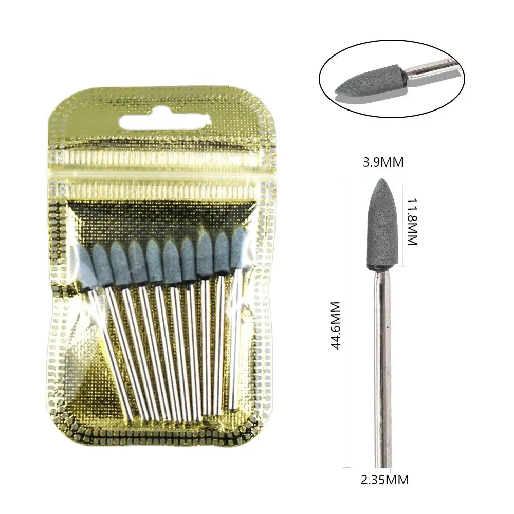 Ultimate 10-delige Diamanten Vijl Bit Set voor Perfecte Manicure & Pedicure met Elektrische Machine - Inclusief Borstel en Freesgereedschap