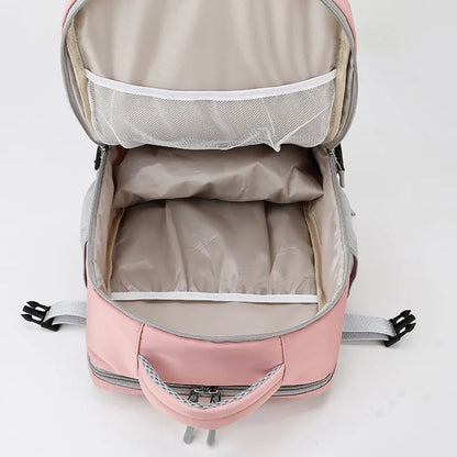 Stijlvolle en Veilige Vrouwen Reisrugzak - Ruim, Waterdicht, Diefstalbestendig Ontwerp met Bagagestrap voor Laptops en Meer!