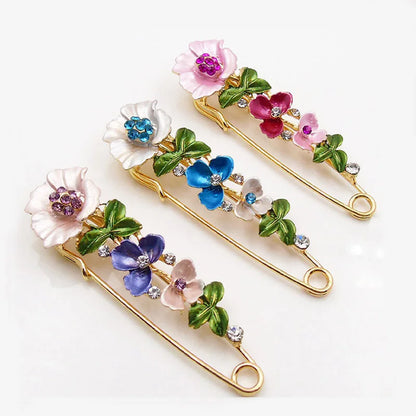 Uitzonderlijke Bloemenbroches voor Vrouwen - Sprankelende Strass en Emaille Ontwerp voor Kragen, Revers, Trui's, Sjaals en Jurken - Perfecte Sieraad Cadeaus!