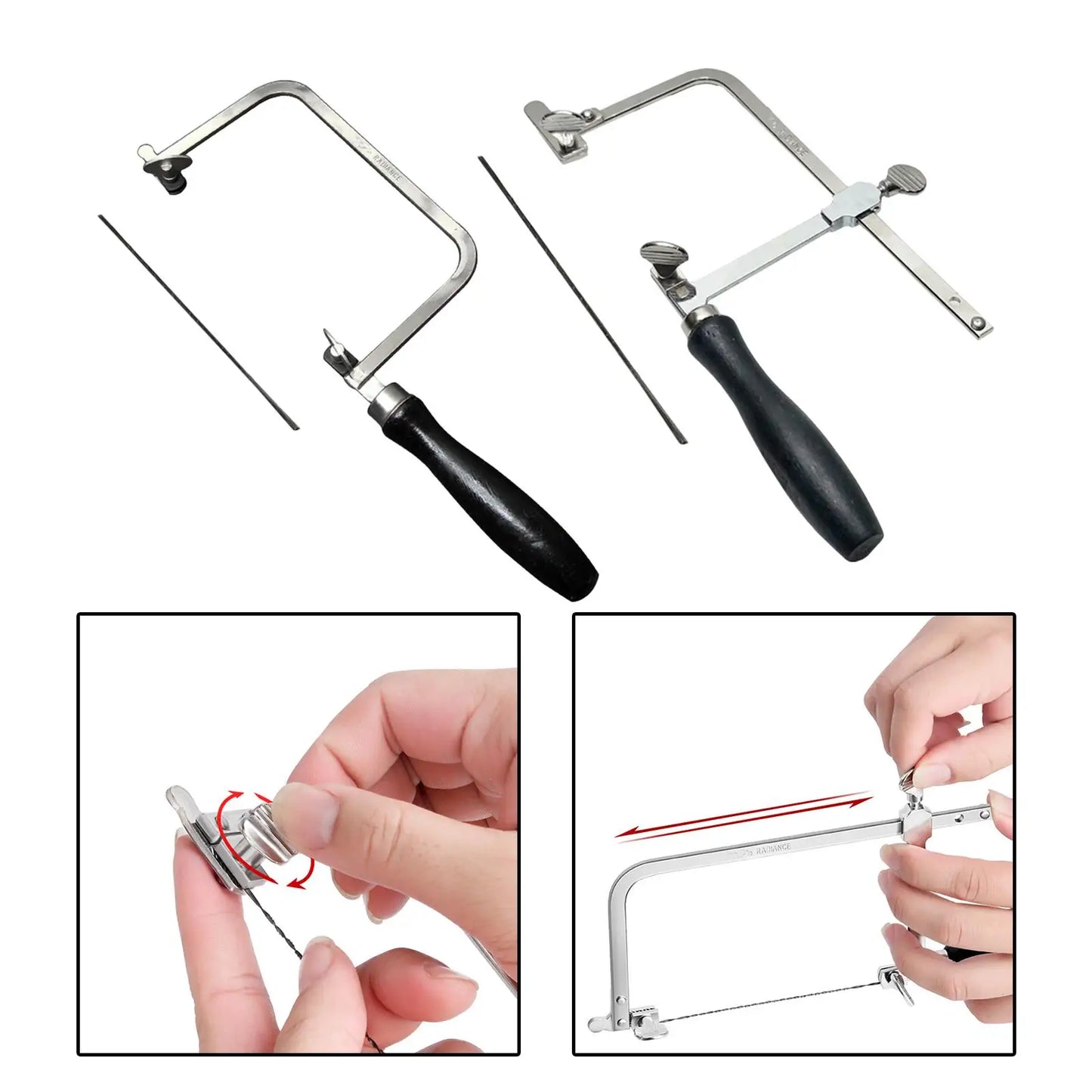 Goldschmiedesäge Set mit 12 Sägeblättern Schmuckherstellung DIY Werkzeug Laubsäge