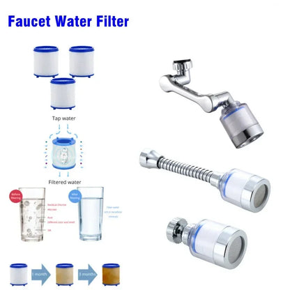 10-delig Drukgestuurde Bubbler Filter Set – Geavanceerde Kraan Purifier & Douchefiltratie voor Verwijdering van Chloor en Zware Metalen in uw Keuken