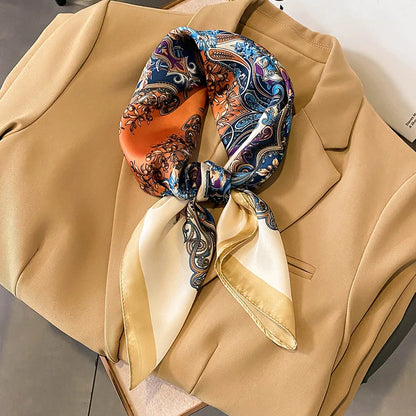 Chique 2023 Zijden Nek Sjaal met Elegante Paardenprint voor Vrouwen - Veelzijdige Vierkante Haarwraps, Foulards en Bandana Opties
