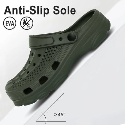 Comwarm Heren Ademend Klompen en Sandalen - Comfortabele Antislip Strand- en Tuinvoetwear voor Binnen- en Buitensporten