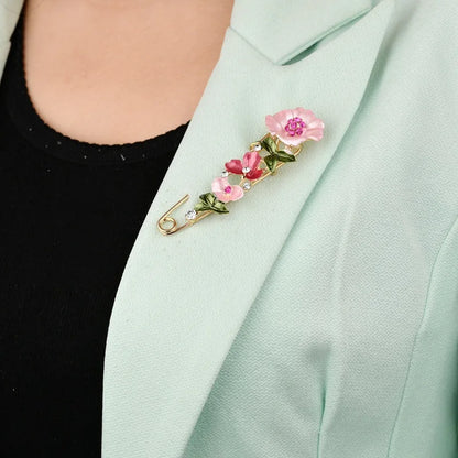 Uitzonderlijke Bloemenbroches voor Vrouwen - Sprankelende Strass en Emaille Ontwerp voor Kragen, Revers, Trui's, Sjaals en Jurken - Perfecte Sieraad Cadeaus!