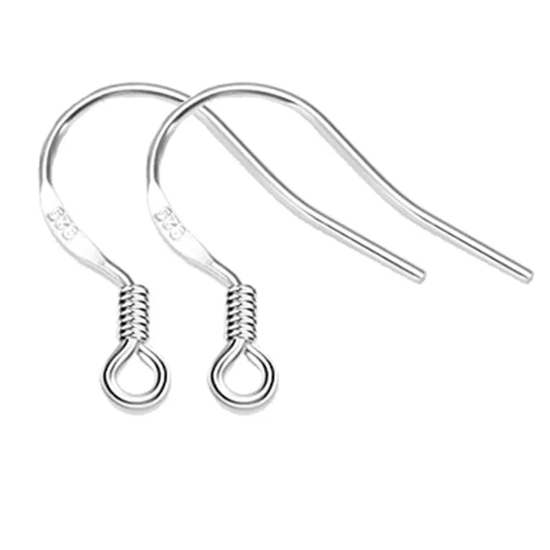 925 Sterling Silber Ohrhaken 100 Stück Ohrring Haken für DIY Schmuckherstellung Bastelbedarf
