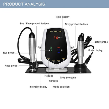 Revitaliseer je uitstraling: 5MHz 3-IN-1 RF Tripolaire Machine voor Gezicht, Ogen en Lichaam – Bereik Jeugdig Huid, Verstevigende Effecten en Vermindering van Rimpels op de Hals!