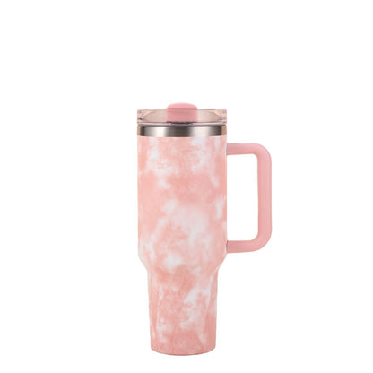 Extra grote 40oz geïsoleerde mok met handvat, deksel en rietje - Perfecte roestvrijstalen koffie reisthermosbekertje!