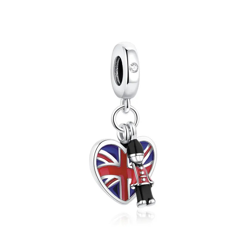 925 Sterling Silver London Bus Charm Bead