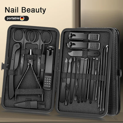 Deluxe Manicure & Pedicure Gereedschapsset - Roestvrijstalen Nagelknippers, Oorlepel & Schaar - 8 tot 24 Stukken voor Ultieme Schoonheidsverzorging Thuis