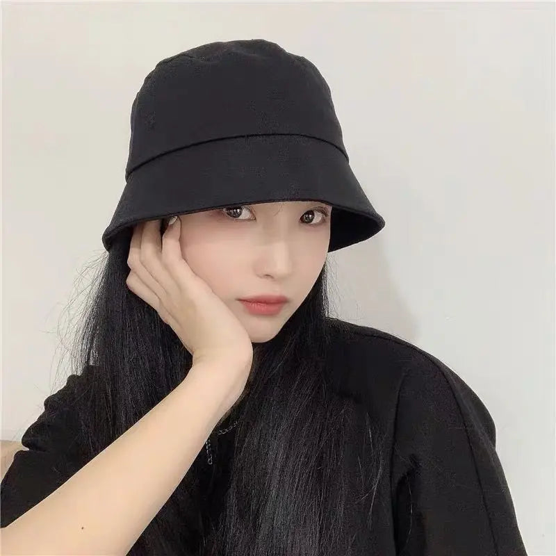 Sophie - Stijlvolle Zwarte Vouwbare Katoenen Bucket Hat