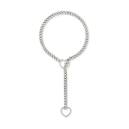 Stoere Hart Slip Chain Necklace voor Vrouwen – Lange Punk Rock Choker, Verstelbare Goth Sieraden & Perfect Cadeau!