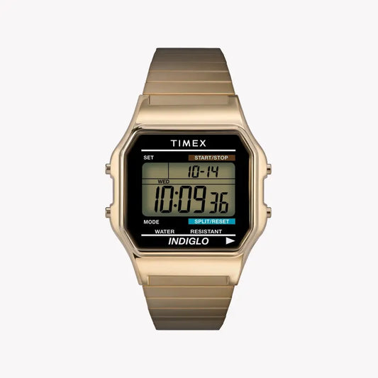 Timex Men's Gold Stainless Steel Watch, Digital Dial | T78677-0