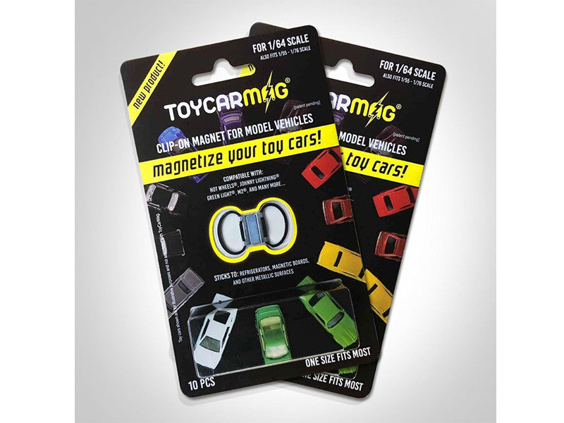 10 piece Clip-On Magnets Clip and Display for 1/64-1/55-1/76 Scale Model Cars by Toyscarmag-0