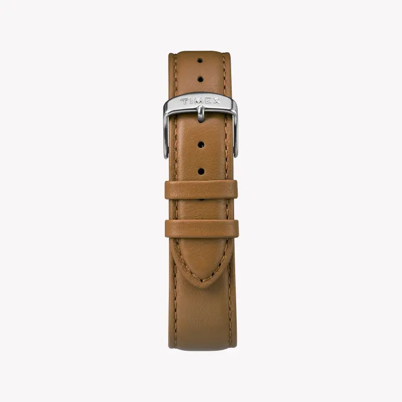 Timex Men's Brown Leather Watch, Gray Dial | TW2R49700-2