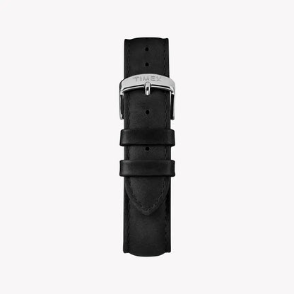 Timex Men's Brass Black Leather Watch, Black Dial | TW2R64400-2