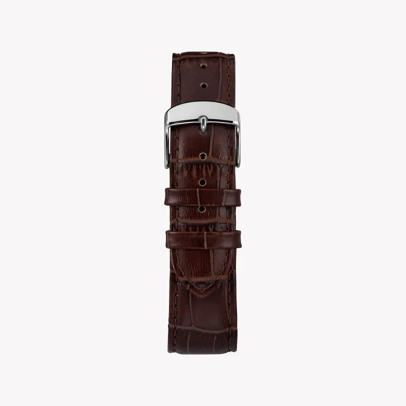 Timex Men's Blue Dial Watch, Brown Leather Strap | TW2R86800-2