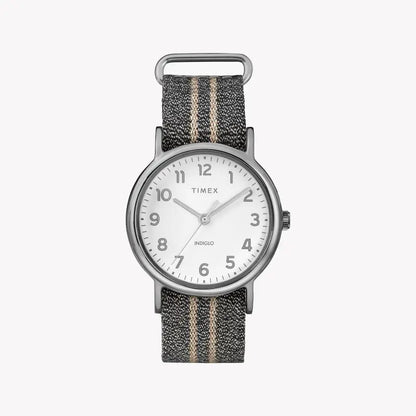 Timex Women's Blue Fabric Watch, White Dial | TW2R92200-0