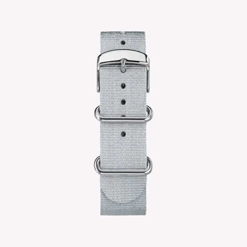 Timex Women's Silver Fabric Watch, White Dial | TW2R92500-2