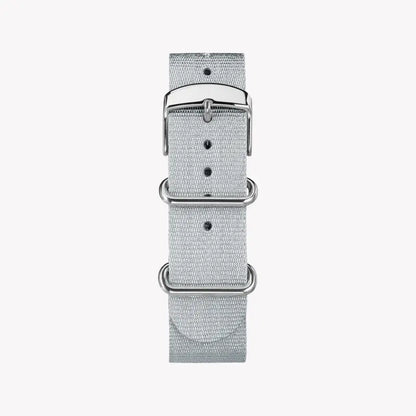 Timex Women's Silver Fabric Watch, White Dial | TW2R92500-2