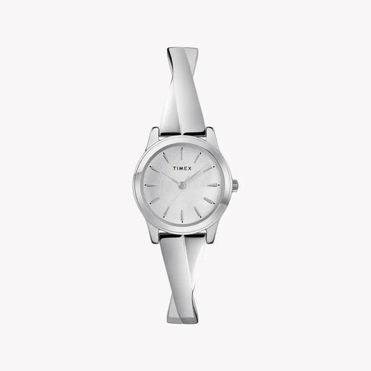 Timex Women's Silver Stainless Steel Watch, Silver Dial | TW2R98700-0