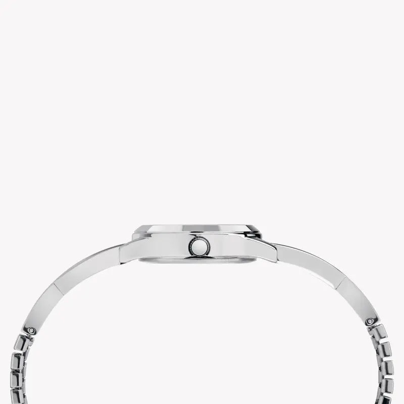 Timex Women's Silver Stainless Steel Watch, Silver Dial | TW2R98700-1