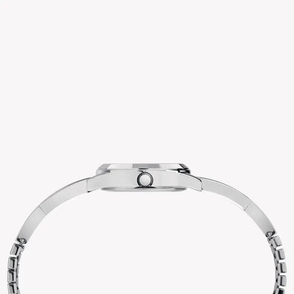 Timex Women's Silver Stainless Steel Watch, Silver Dial | TW2R98700-1