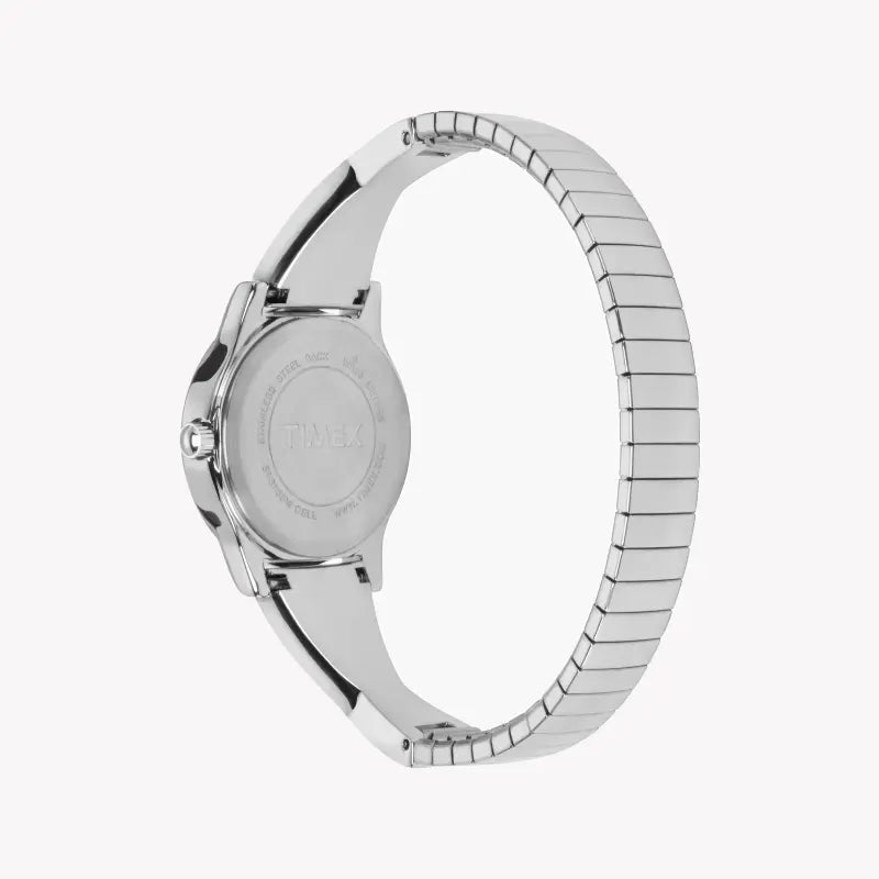 Timex Women's Silver Stainless Steel Watch, Silver Dial | TW2R98700-2