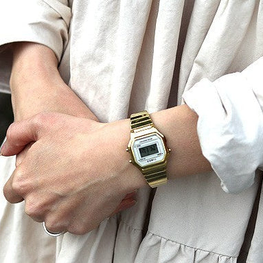 Timex Women's Gold Stainless Steel Watch, Digital Dial | TW2T48000-3