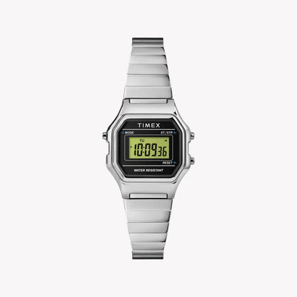 Timex Women's Silver Stainless Steel Watch, Digital Dial | TW2T48200-0