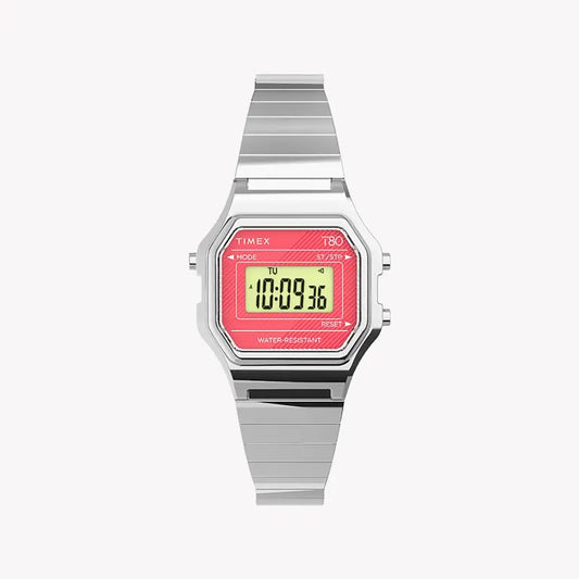 Timex Women's Silver Stainless Steel Watch, Digital Dial | TW2U94200-0