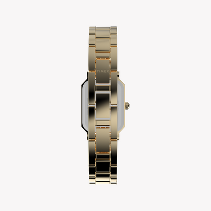 TIMEX Women's Gold Alloy Watch, Gold/White | Model TW2Y01200-3