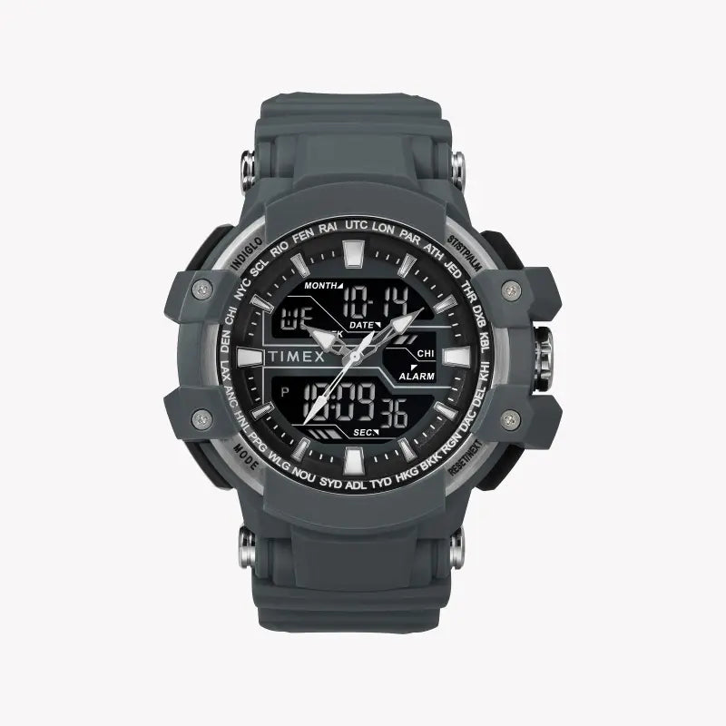 Timex Men's Gray Resin Watch, Digital Dial | TW5M22600-0