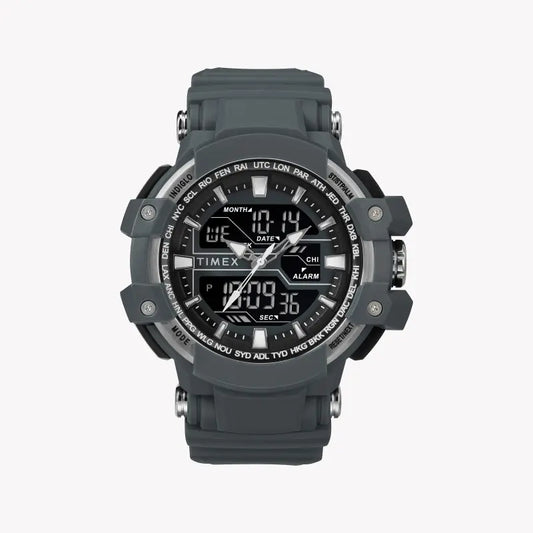 Timex Men's Gray Resin Watch, Digital Dial | TW5M22600-0