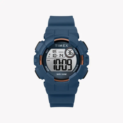 Timex Unisex Blue Silicone Digital Watch, Resin Case | TW5M23500-0