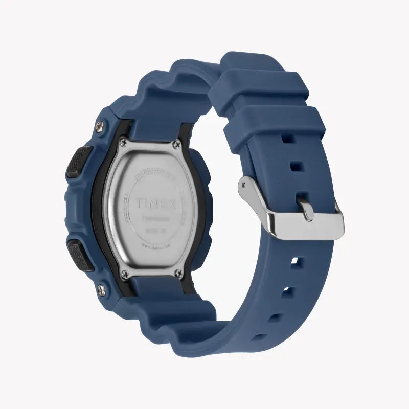 Timex Unisex Blue Silicone Digital Watch, Resin Case | TW5M23500-2